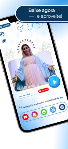 Rádio Rainha da Paz! iPhone screenshot