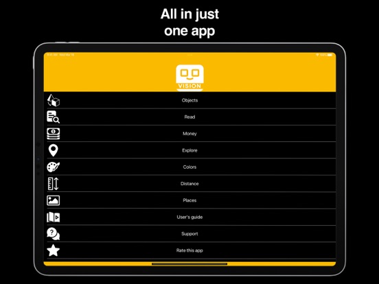 Vision: for blind people iPad screenshot