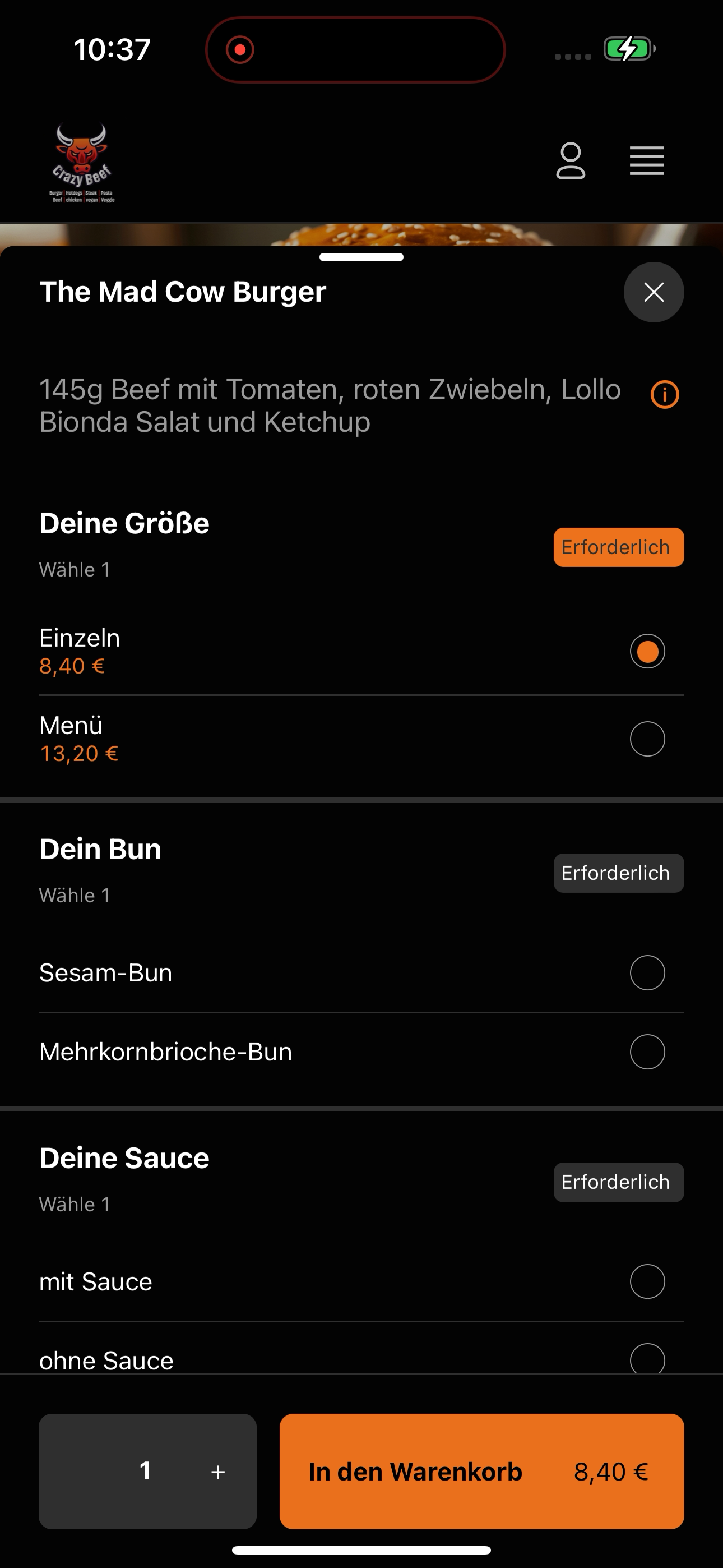 Crazy Beef Mülheim an der Ruhr screenshot 4