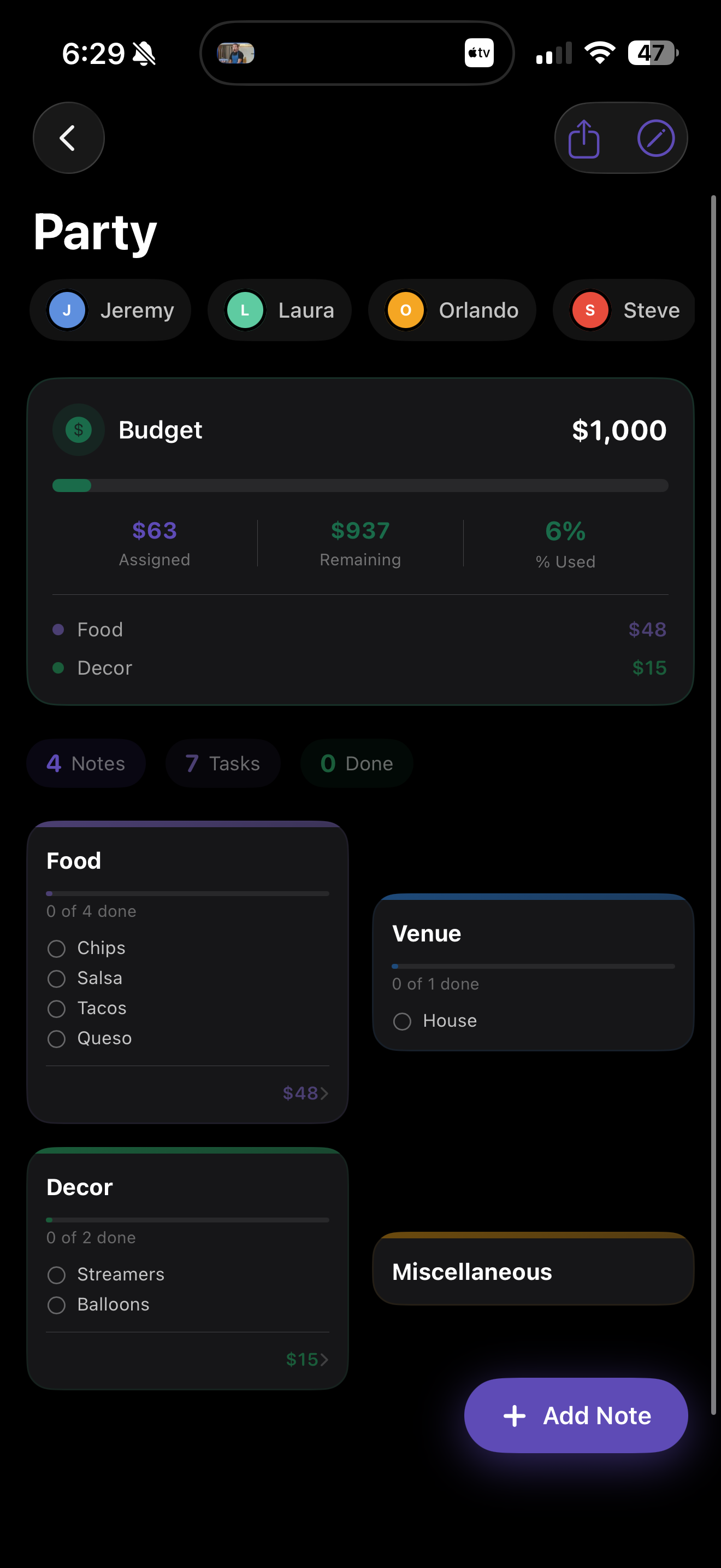 Easy Event Planner