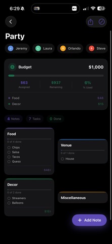Easy Event Planner iPhone screenshot