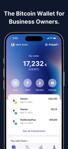 Flash: Bitcoin Wallet iPhone screenshot