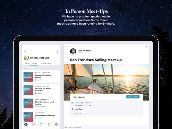 Café RE iPad screenshot 4 - Social Networking app