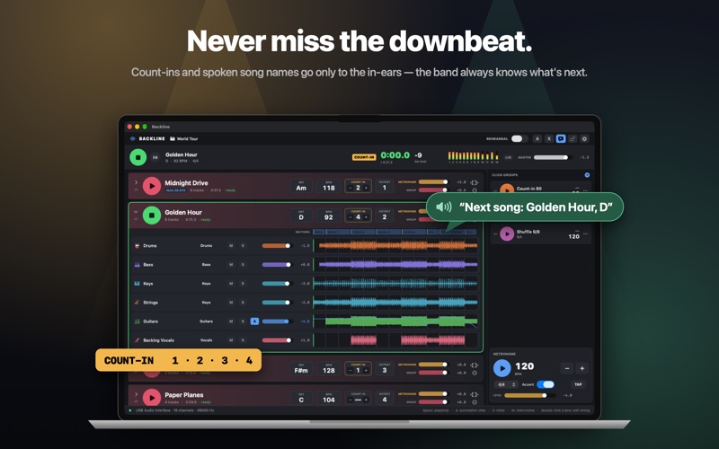 Backline: Live Tracks screenshot 2