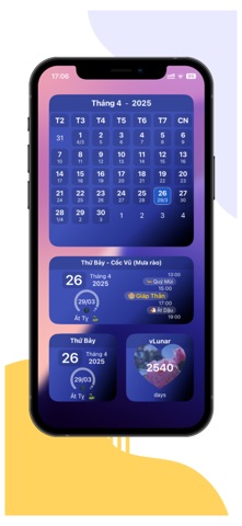 vLunar - Âm lịch widget screenshot