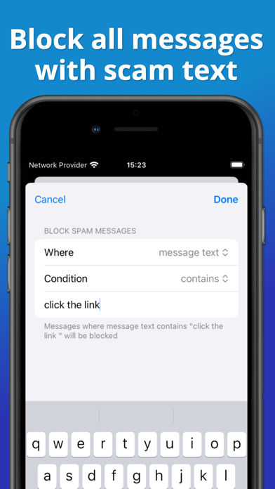 Spamless Block Nuisance Calls iPhone screenshot 6 - Utilities app