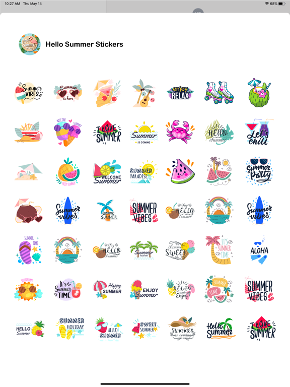Screenshot #5 pour Hello Summer Stickers!