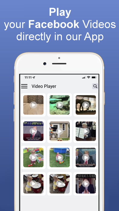 Screenshot #1 pour Video Player for Facebook