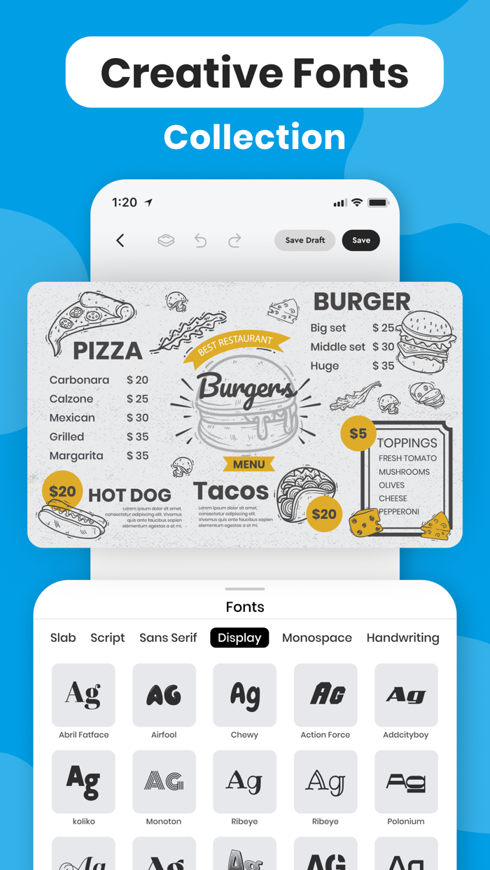 Menu Maker - Design,Templates