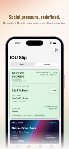 IOU Slip – Promise Tracker Screenshot 4 of 5