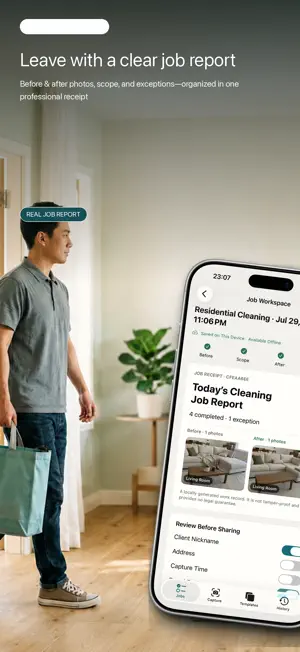 Cleaning Job Report screenshot 1