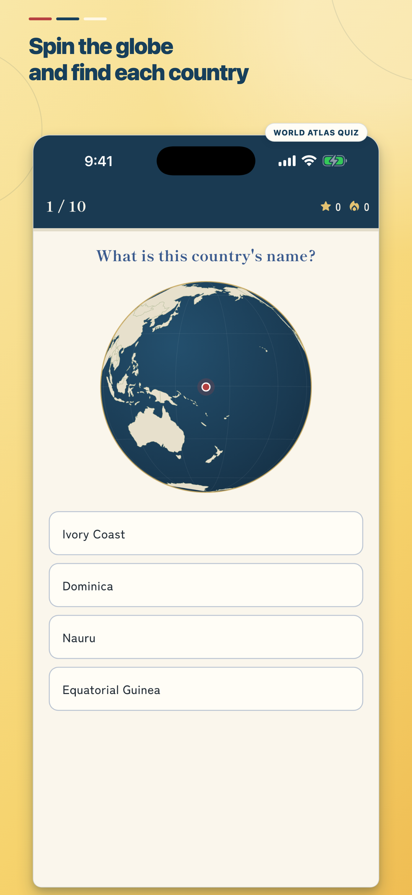 World Atlas Quiz: Flag & Globe screenshot 2