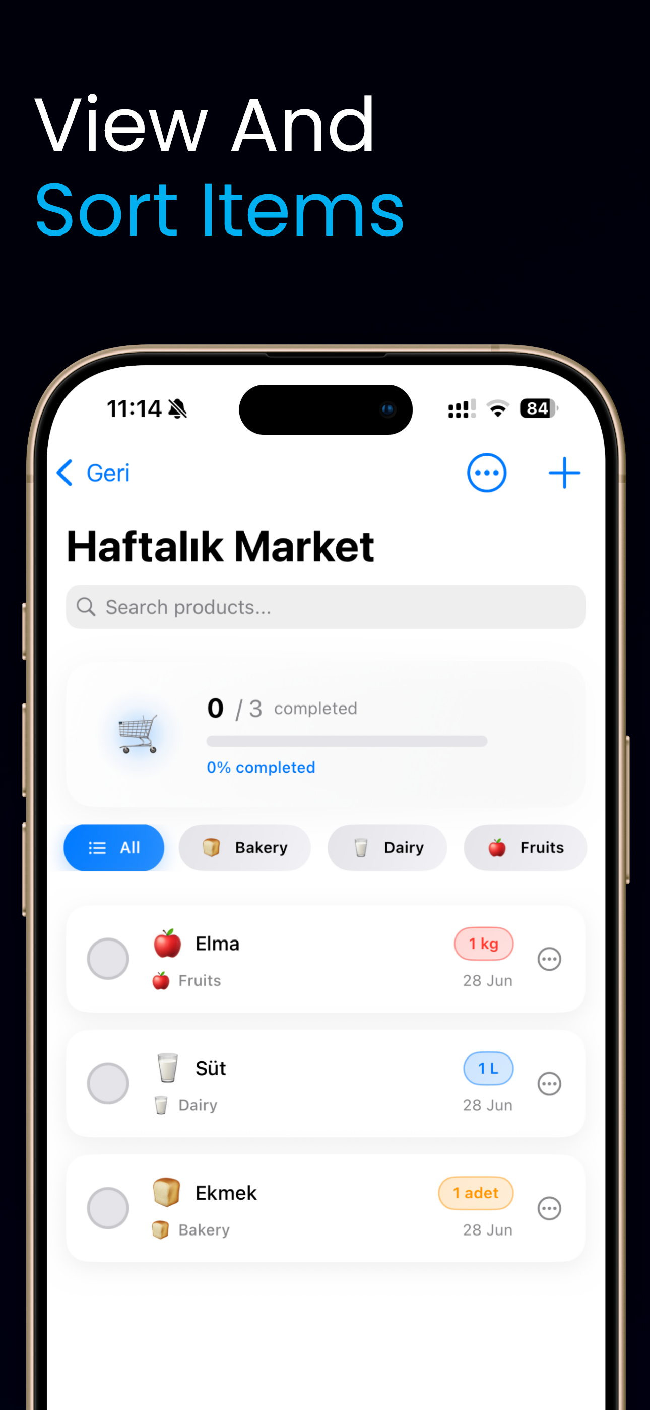 Simplio Shopping List