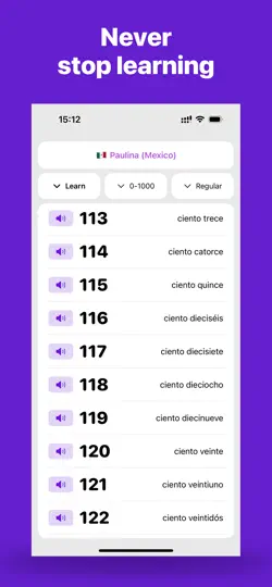 Скриншот Learn Spanish Numbers: Listen на iPhone 5
