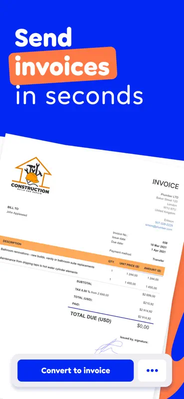Billdu: Invoice Estimate Maker screenshot 2 of 8