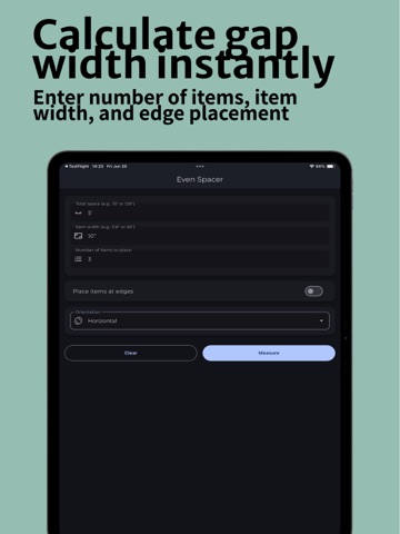 Even Spacer - Measurement Tool iPad screenshot