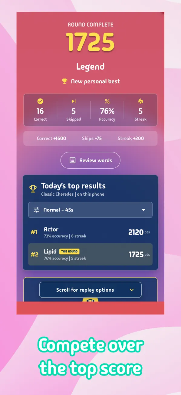 Screenshot #3 pour Actz Charades - Guess The Word