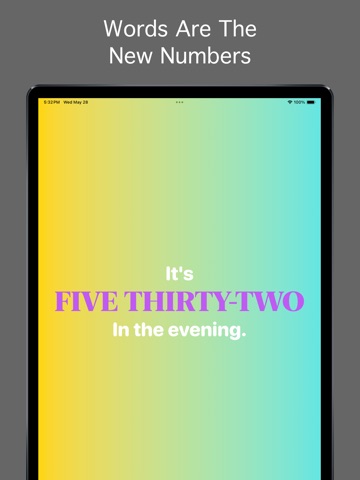Custom Word Clock - TextTime iPad screenshot