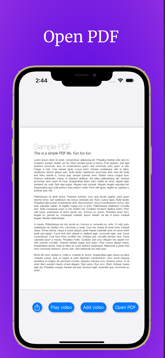 Video Book Attach PDF Videos