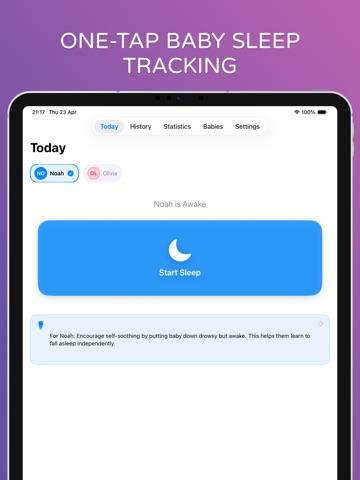 NapKit - Baby Sleep Tracker iPad screenshot