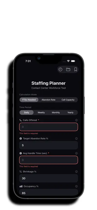 Quick Contact Center Staffing screenshot 1
