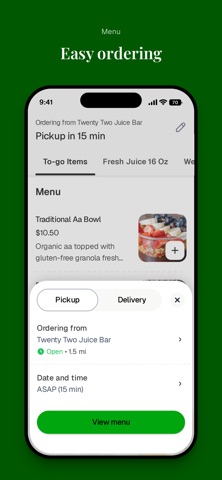 Twenty Two Juice Bar iPhone screenshot