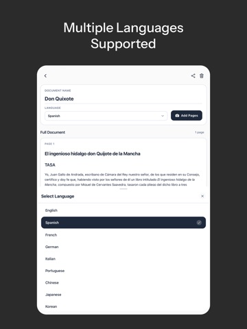 BookScan: Digitize & OCR Docs iPad screenshot
