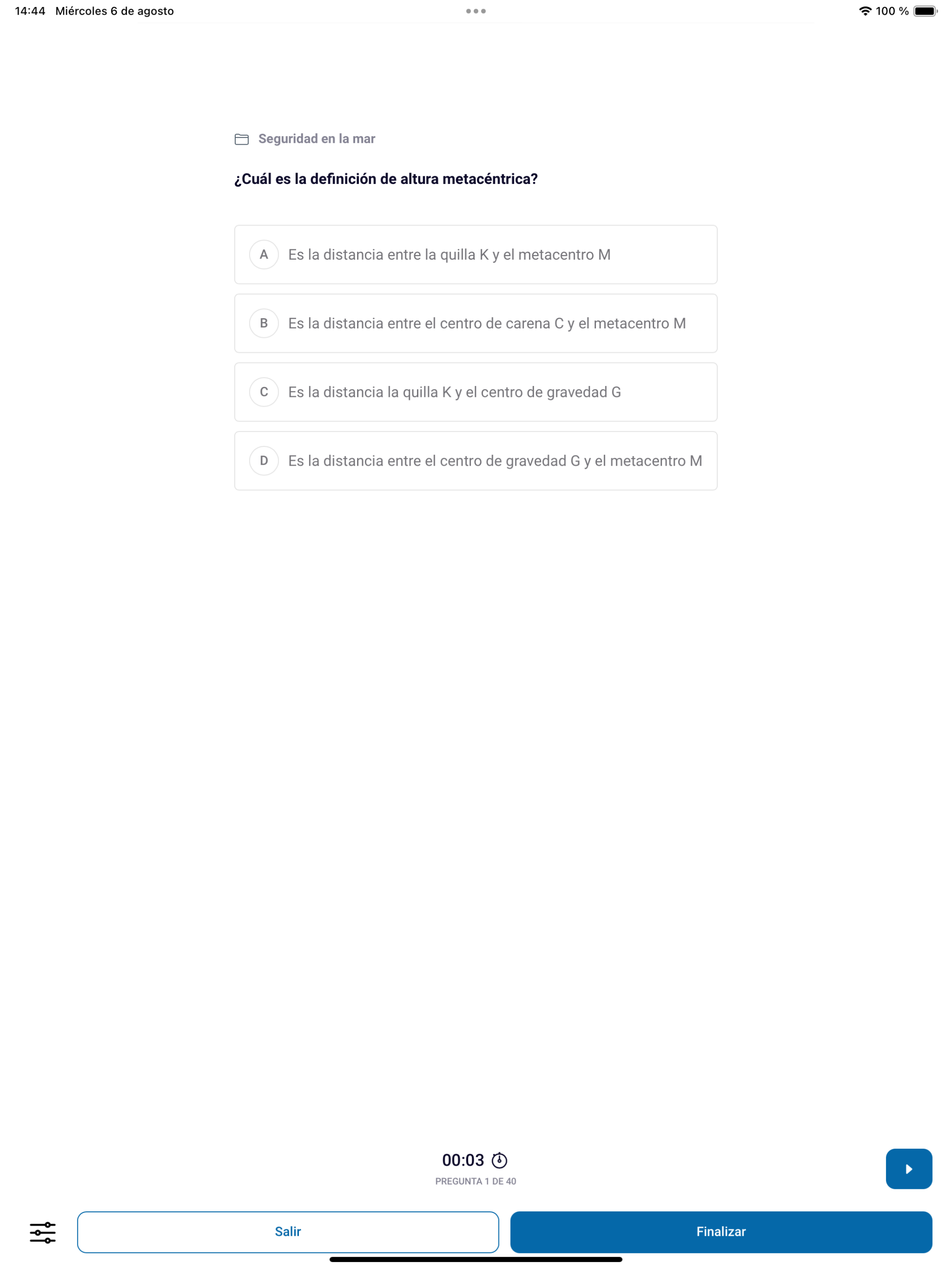 FormaTest PY Patrón de Yate
