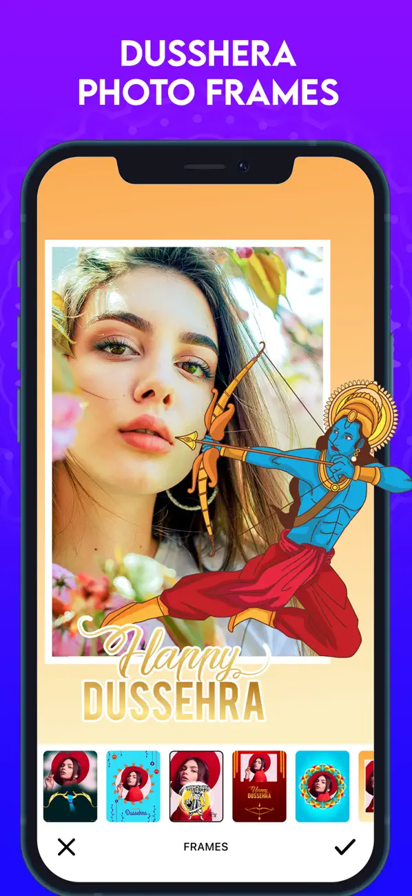#1. Dussehra Navratri Photo Frames (iOS) By: Deepak Jalwa