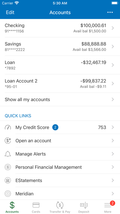 Georgia Primary Bank Consumer Screenshot
