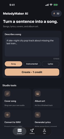 MelodyMaker AI: Song Studio Screenshot 1 of 6