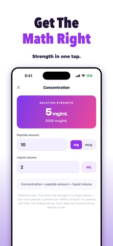 Peptide Injection Tracker screenshot