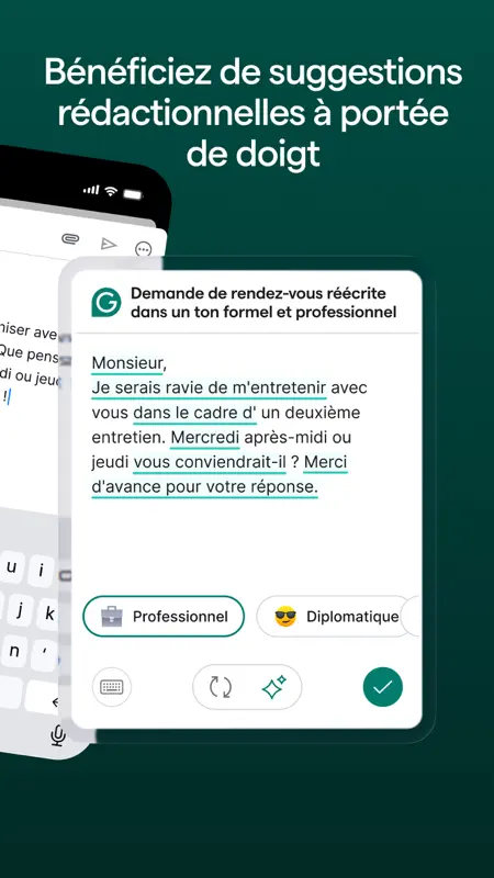 Grammarly: clavier IA & notes screenshot 2 of 10
