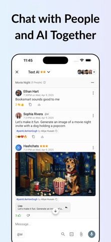 Hashchats - AI Group Messenger Screenshot 1 of 5