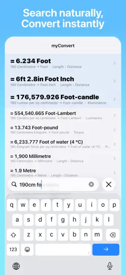 Capture d'écran de MyConvert – Currency & Units sur iPhone 3