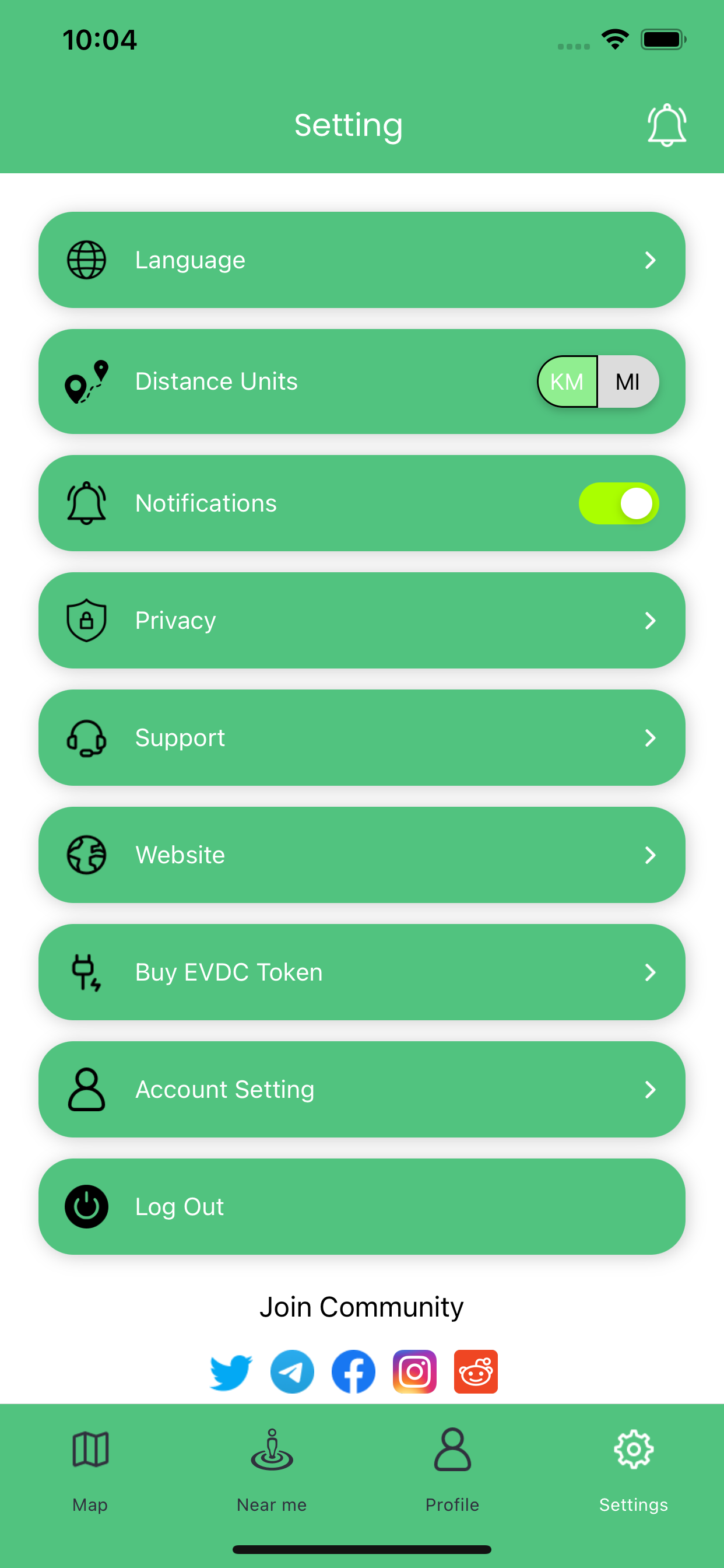 EVDC Charging Map