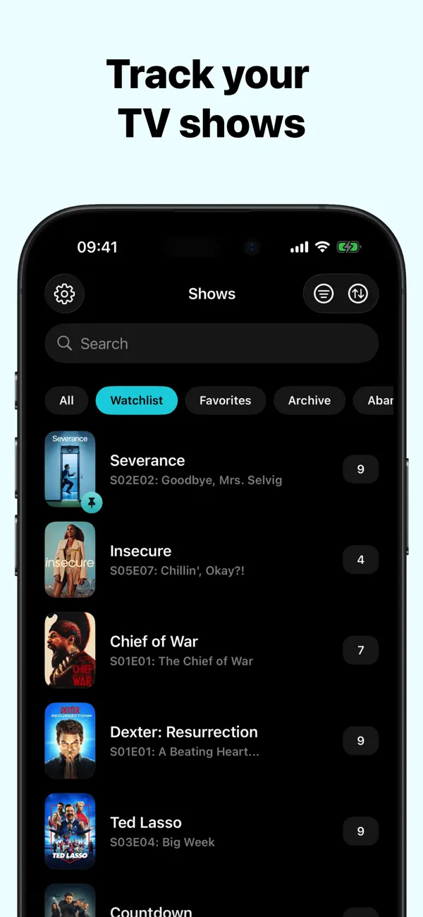 Screenshot #1 pour TV Show Tracker – CouchTimes