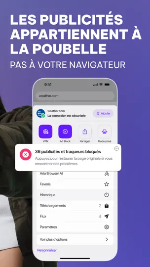 Capture d'écran de Navigateur Opera & VPN Privé sur iPhone 2