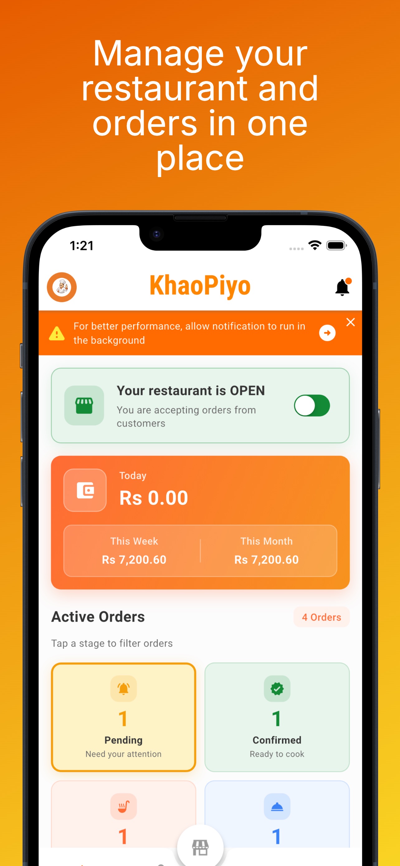 Screenshot 2 of KhaoPiyo Restaurant Partner