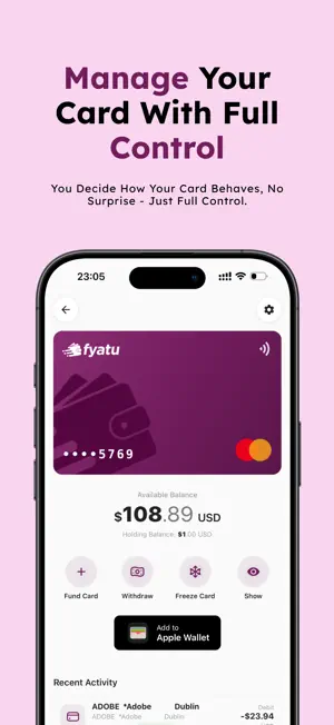 Fyatu - Virtual Debit Cards screenshot 4