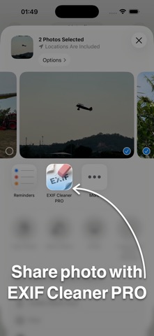 EXIF Cleaner PRO iPhone screenshot