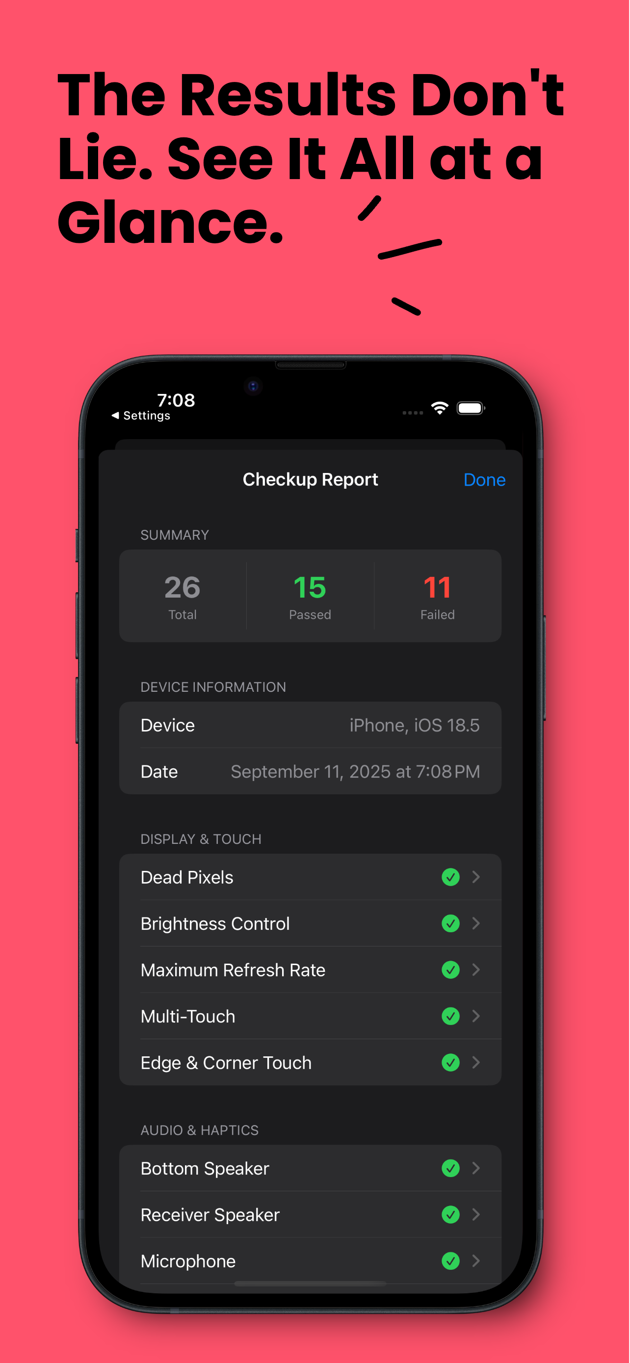 DeepCheck: The iPhone Report screenshot 3
