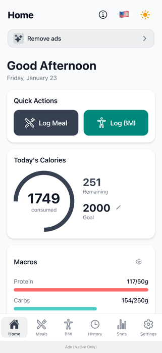 Offline BMI & Calorie Tracker Screenshot 1 of 10