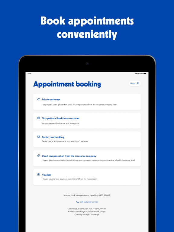 Terveystalo iPad screenshot 6 - Health & Fitness app