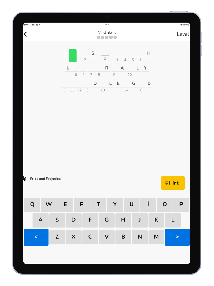 Cryptogram Brain Word Puzzle