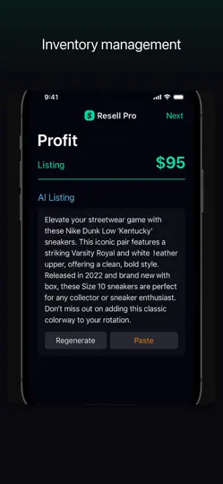 Скриншот Resell Pro: AI Listing Tool на iPhone 3