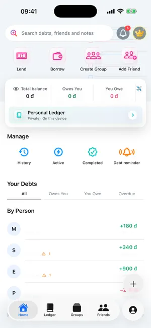 DebtSyn: Split Bills & IOUs screenshot 1