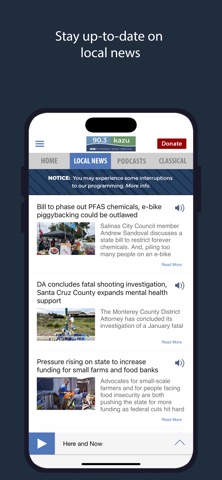 KAZU Public Radio App screenshot