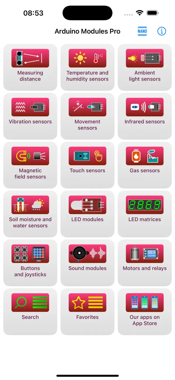 Screenshot #1 pour Arduino Modules Pro