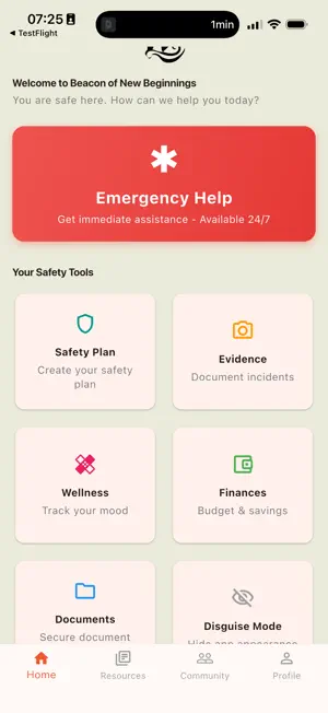 Beacon: DV Support App screenshot 1